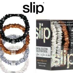 Slip Crystal Collection Skinny Hair Scrnchies